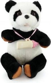 Panda en peluche interactive avec biberon