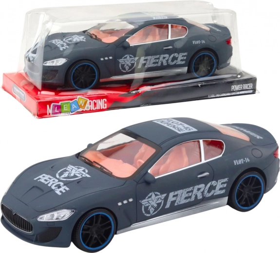 Voiture de sport à propulsion arrière gris mat