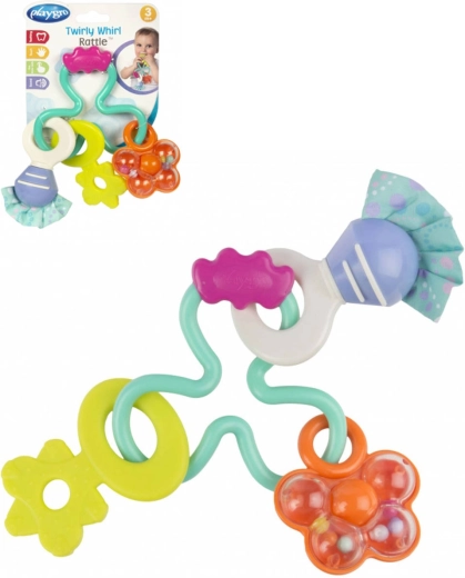 Hochet pastel Playgro avec éléments de dentition - 1 pièce