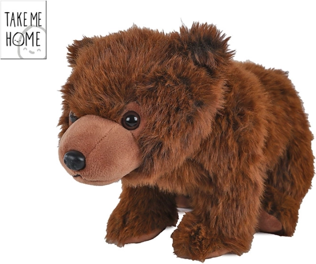 Ours en peluche 35 cm brun foncé