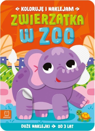 Je colorie et je colle : Les animaux du zoo – livre créatif avec autocollants