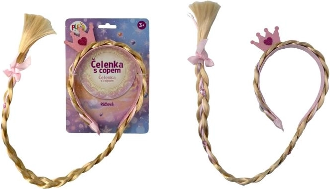 Serre-tête Plejo avec tresse rose