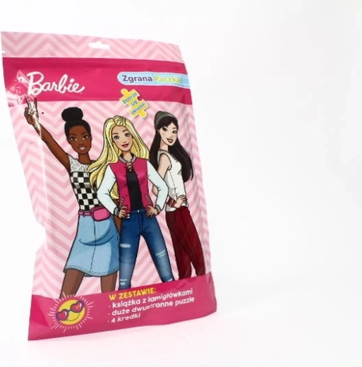Barbie – set d’activités avec puzzle recto-verso et crayons de couleur