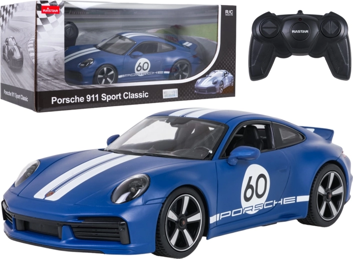 Voiture RC Porsche 911 Sport Classic RASTAR à l’échelle 1:16, bleue