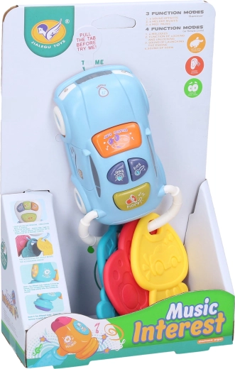 Petite voiture avec clés avec effets lumineux et sonores 17 cm - 1 pièce