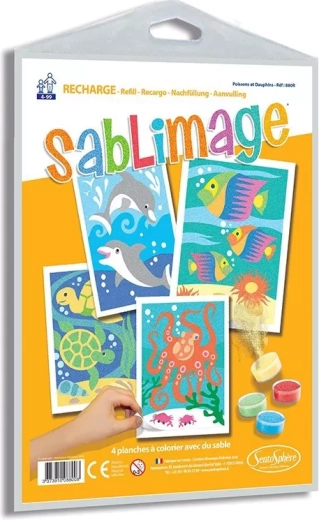 Sentosphere Sablimage images en sable poissons et dauphins - 1 pièce