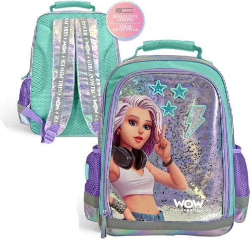 Sac à dos scolaire à compartiment unique WOW Generation 40 cm