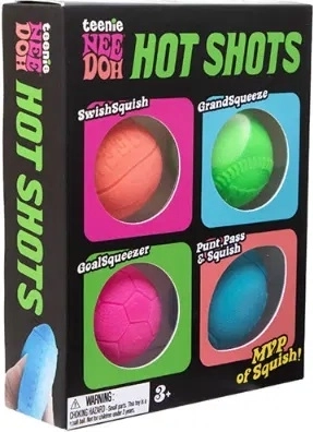 Schylling NeeDoh balles anti-stress Hot Shots – set de 4 pièces