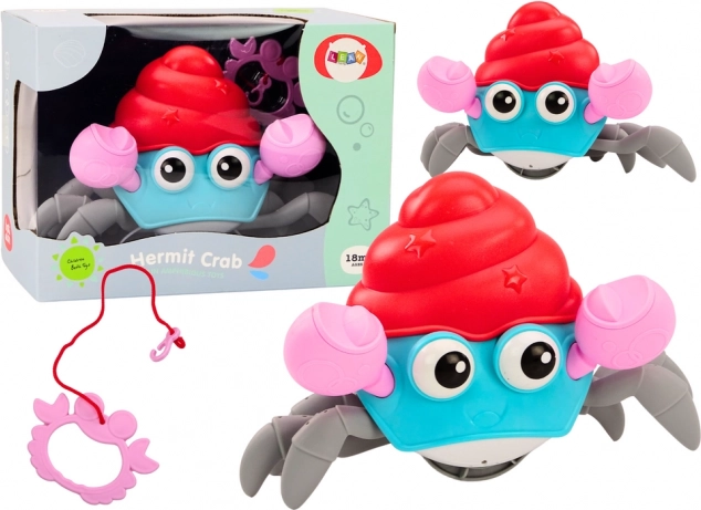 Crabe ambulant coloré interactif à remontoir