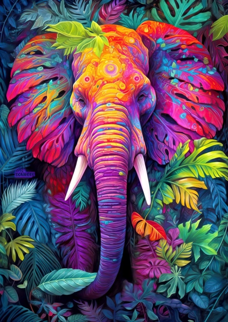 ENJOY Puzzle Éléphant camouflé 1000 pièces