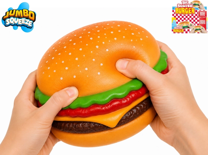 Hamburger jumbo stretch anti-stress à presser 12 × 12 × 5,5 cm
