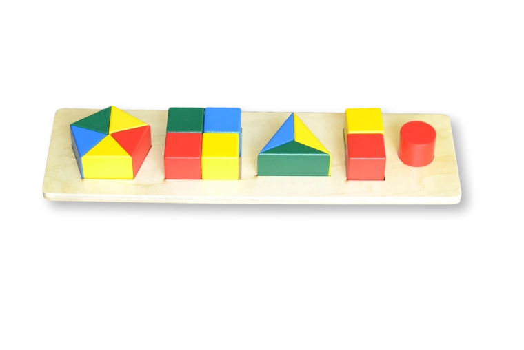 Briques de puzzle colorées pour enfants – formes variées (petite taille)
