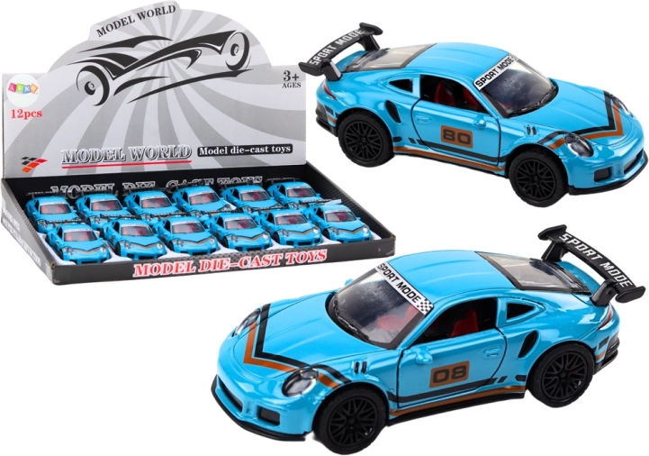 Voiture de sport 1:32 Figurine Aileron bleu en métal