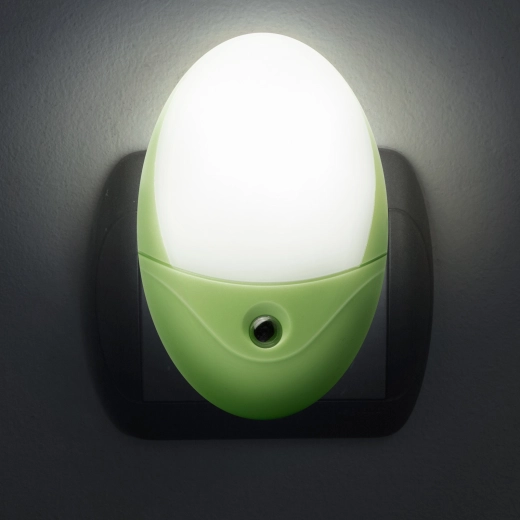 Lampe LED d'orientation nocturne Phenom avec capteur de luminosité, verte