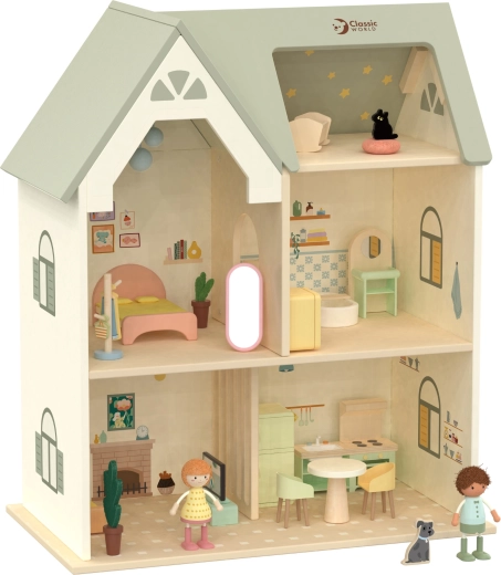 Maison de poupées en bois Cozy Cottage avec meubles