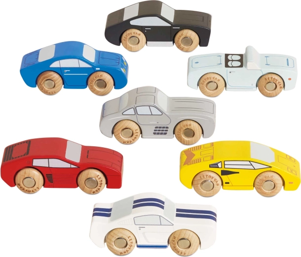 Petites voitures de sport en bois Le Toy Van – lot de 7 pcs
