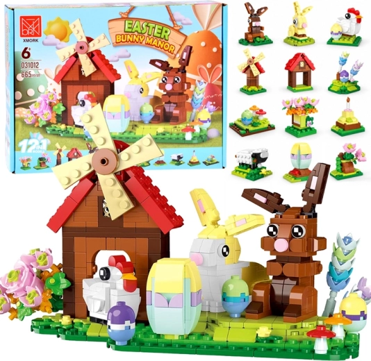 Kit de construction Ferme de Pâques 12 en 1, 665 pièces