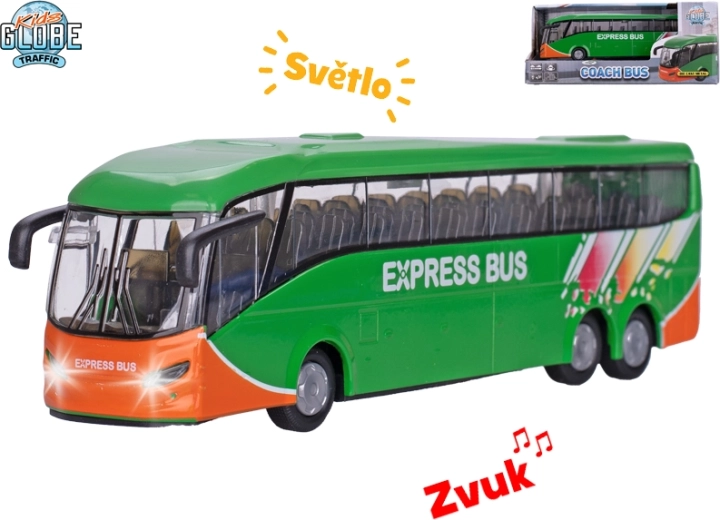 Kids Globe Traffic bus urbain avec moteur à rétrofriction et effets lumineux et sonores