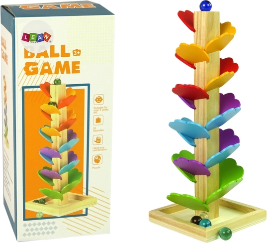 Arbre en bois avec piste pour billes