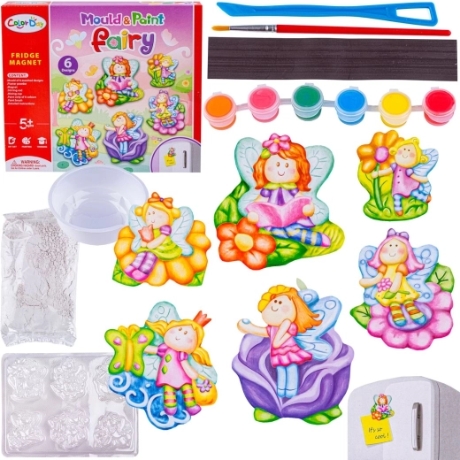 Color Day kit créatif pour fabriquer des magnets en plâtre – fées (6 motifs)