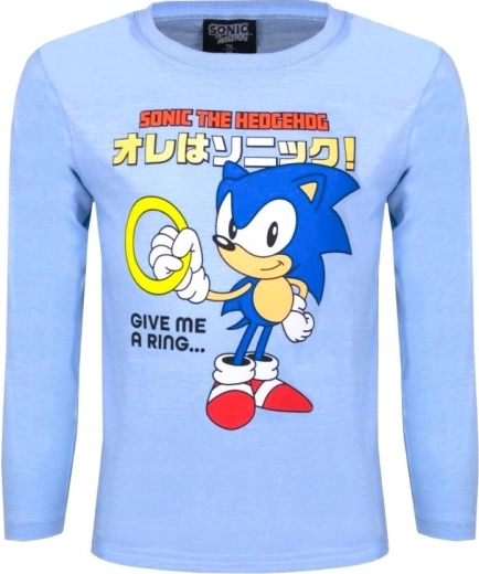 T-shirt Sonic en coton bleu clair