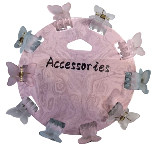 PINK lot de mini pinces à cheveux papillon aux couleurs pastel (10 pcs)