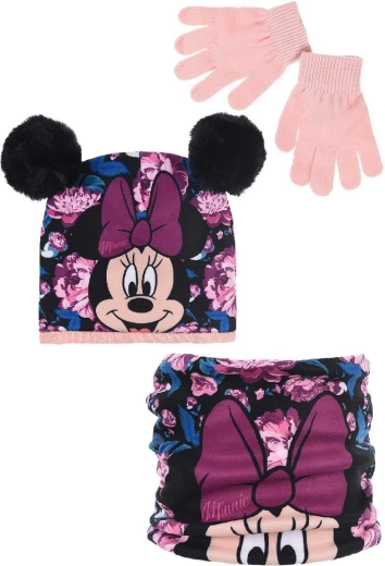 Minnie bonnet, tour de cou et gants