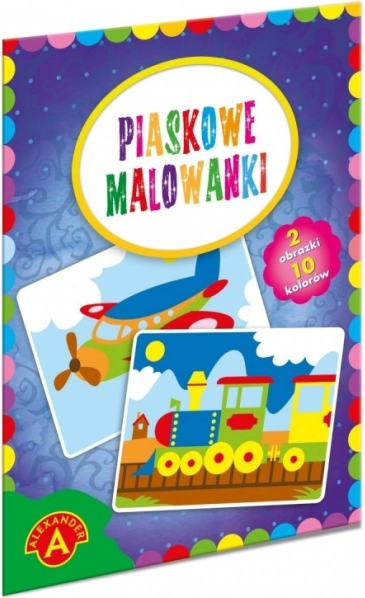 Peinture sur sable ALEXANDER – train et avion, kit créatif pour enfants