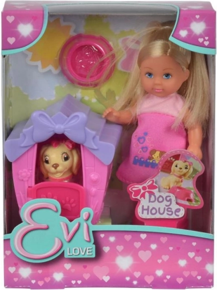 Poupée Evička avec niche pour chien