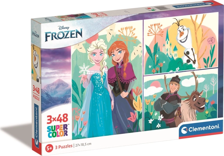 Puzzle La Reine des neiges 3×48 pièces CLEMENTONI