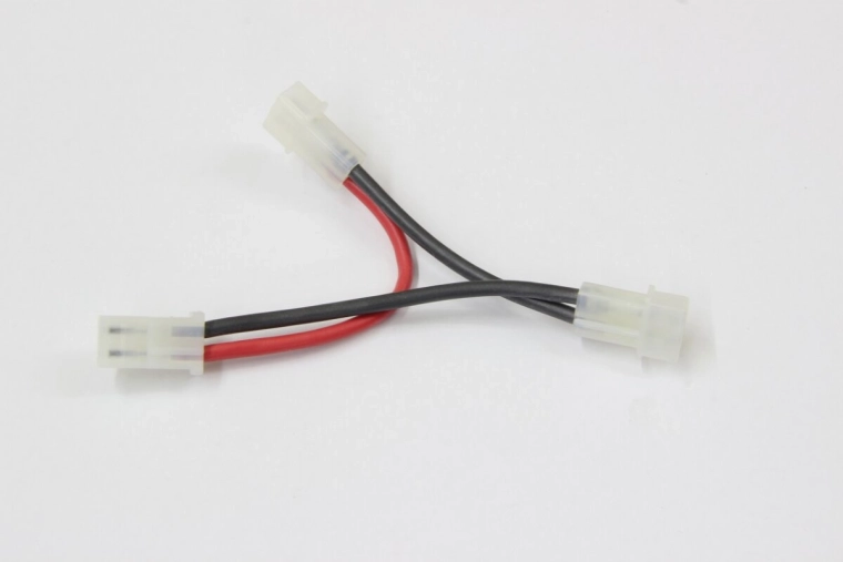 Câble en Y pour batterie AMP avec fil en silicone et contacts plaqués or