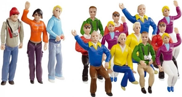 Figurines supporters 1:32 – set de 15 pcs pour circuits routiers