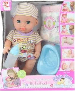 Bébé interactif avec accessoires – fait pipi et émet des sons