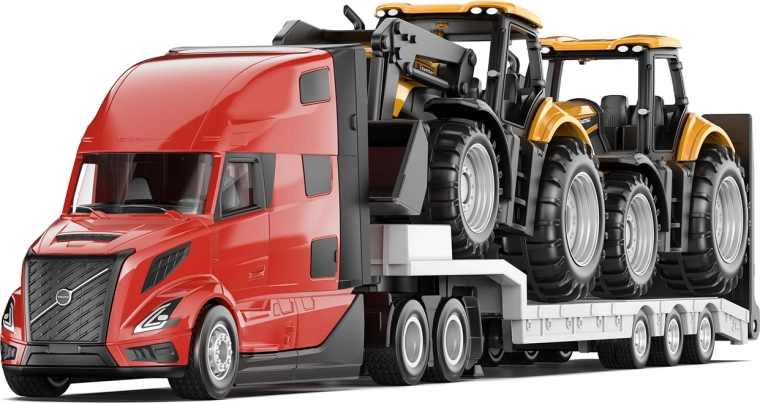 Siku Super tracteur routier Volvo VNL 860 avec remorque et tracteurs JCB