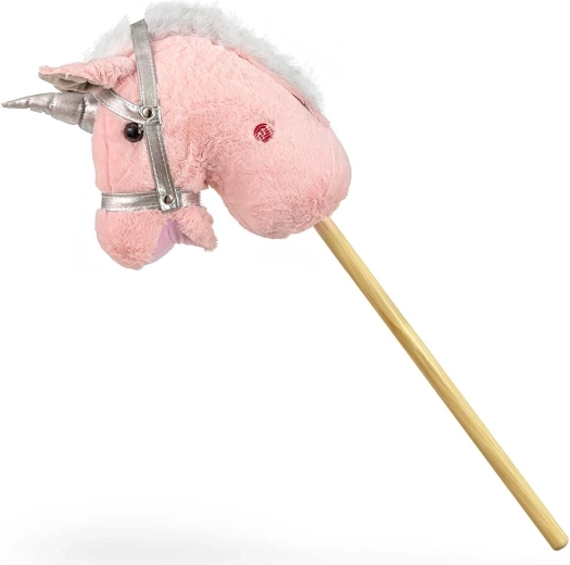 Cheval de loisir Milly Mally sur bâton, rose clair