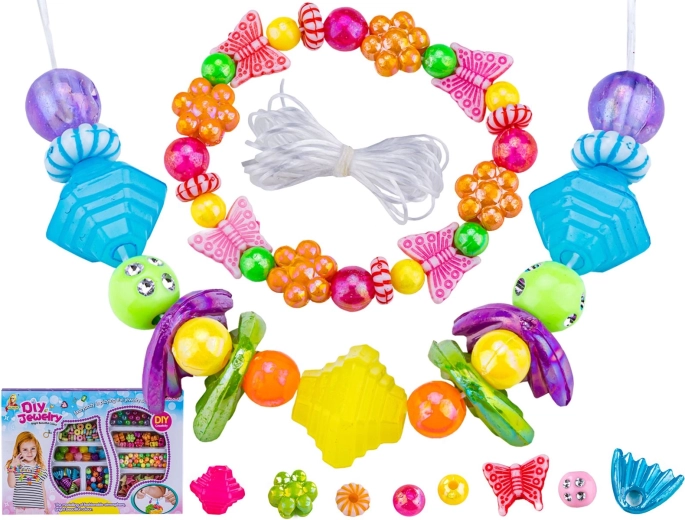 Kit de création de bijoux en perles colorées