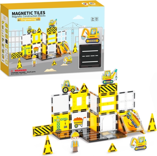 Jeu de construction magnétique Chantier 31 pcs