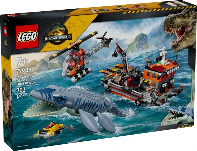 LEGO Jurassic World attaque du mosasaure sur le bateau