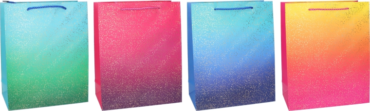 Sac cadeau M 26 × 32 × 10 cm – toute l’année, dégradés colorés