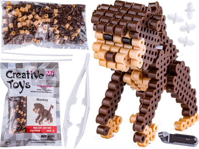 Perles à repasser 3D petit singe en sachet