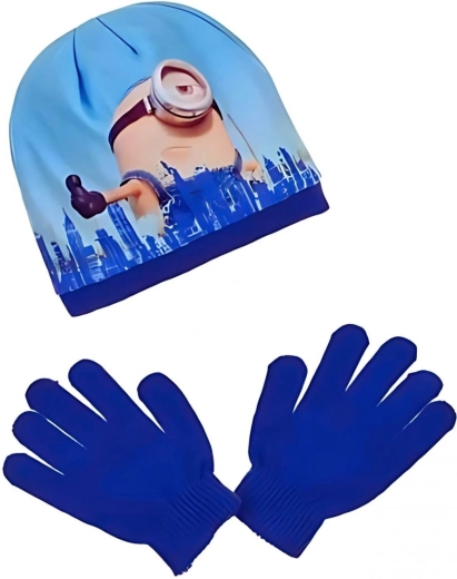 Ensemble bonnet et gants Minions