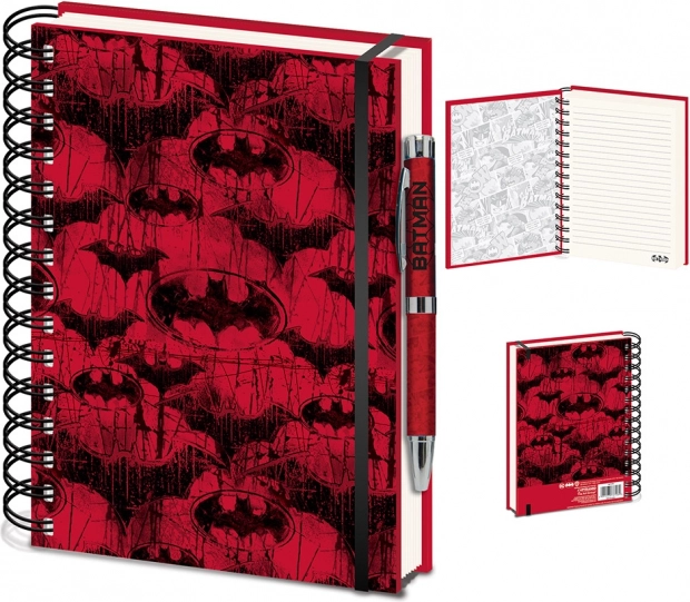 Carnet BATMAN Red Bat A5 à reliure spirale
