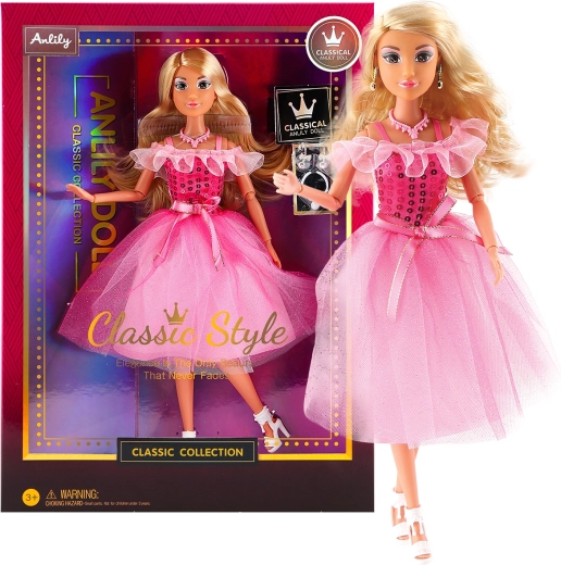 Poupée de mode en robe de soirée – rose foncé