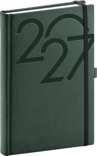 Agenda quotidien Notique Ajax 2027 vert 15 × 21 cm