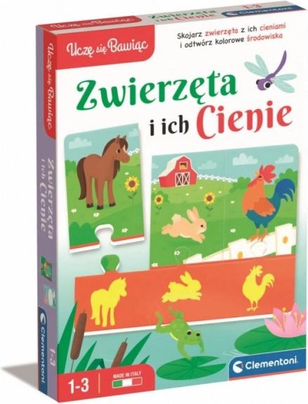 Puzzle animaux et leurs ombres CLEMENTONI J’apprends en jouant