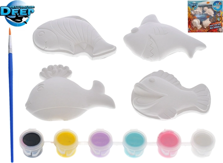 Destination Deep animaux marins – kit créatif avec peintures et pinceau