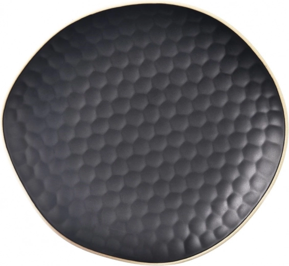 Assiette à dessert en céramique TEA TIME 16,5 × 15 cm, noire