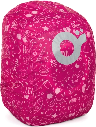 Housse de pluie rose pour sac à dos Topgal