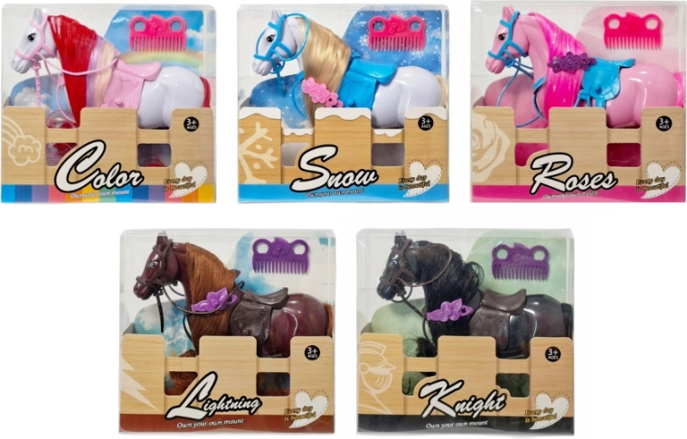 Animaux cheval avec accessoires pour brosser et soigner