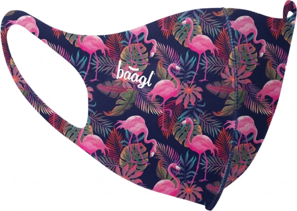 Masque antibactérien Baagl pour adultes – Flamant rose